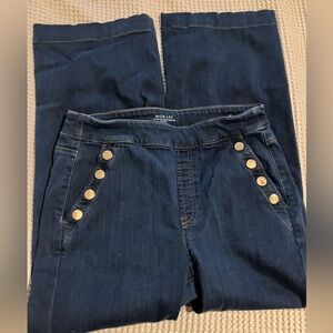 Chico’s Wide Leg Blue Jeans, Pull-On, Reg. size 6